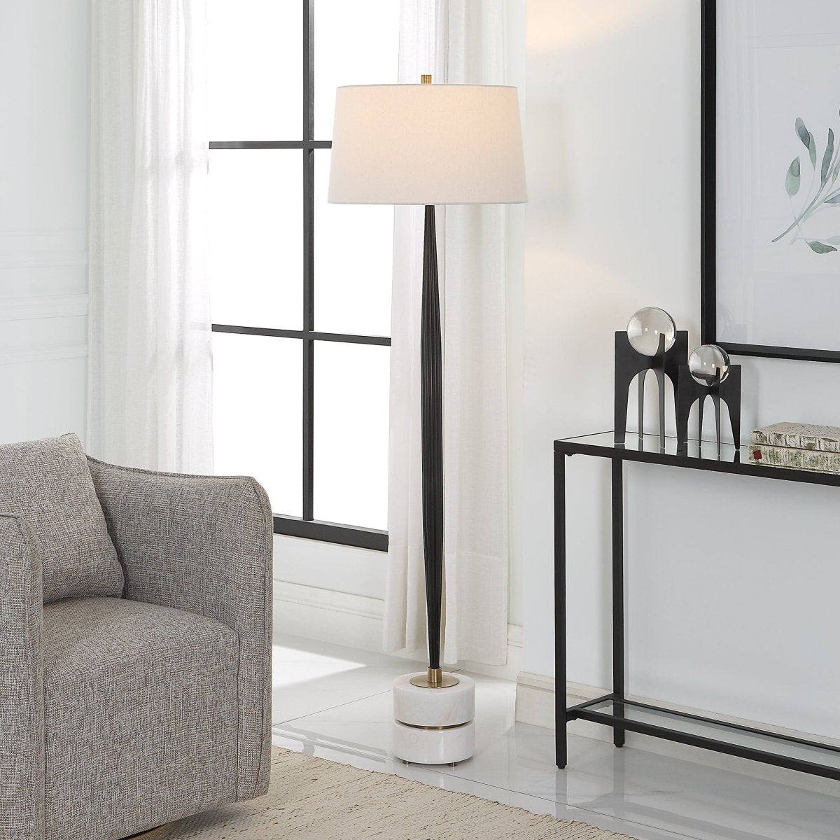 Miraz Iron Floor Lamp - Uttermost - Floor Lamps by Modest Hut