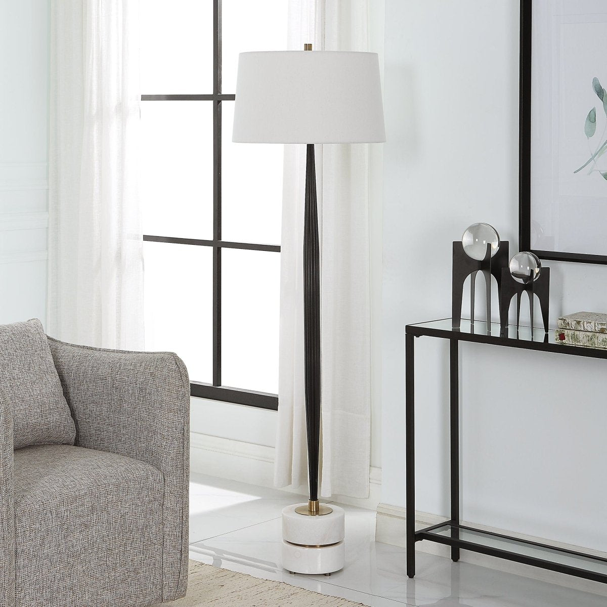 Miraz Iron Floor Lamp - Uttermost - Floor Lamps by Modest Hut