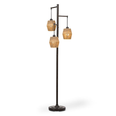 Oil Rubbed Bronze Floor Lamp with Rope Shades - Uttermost - Floor Lamps by Modest Hut