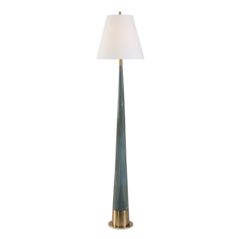 Riccardi blue ceramic floor lamp by Uttermost