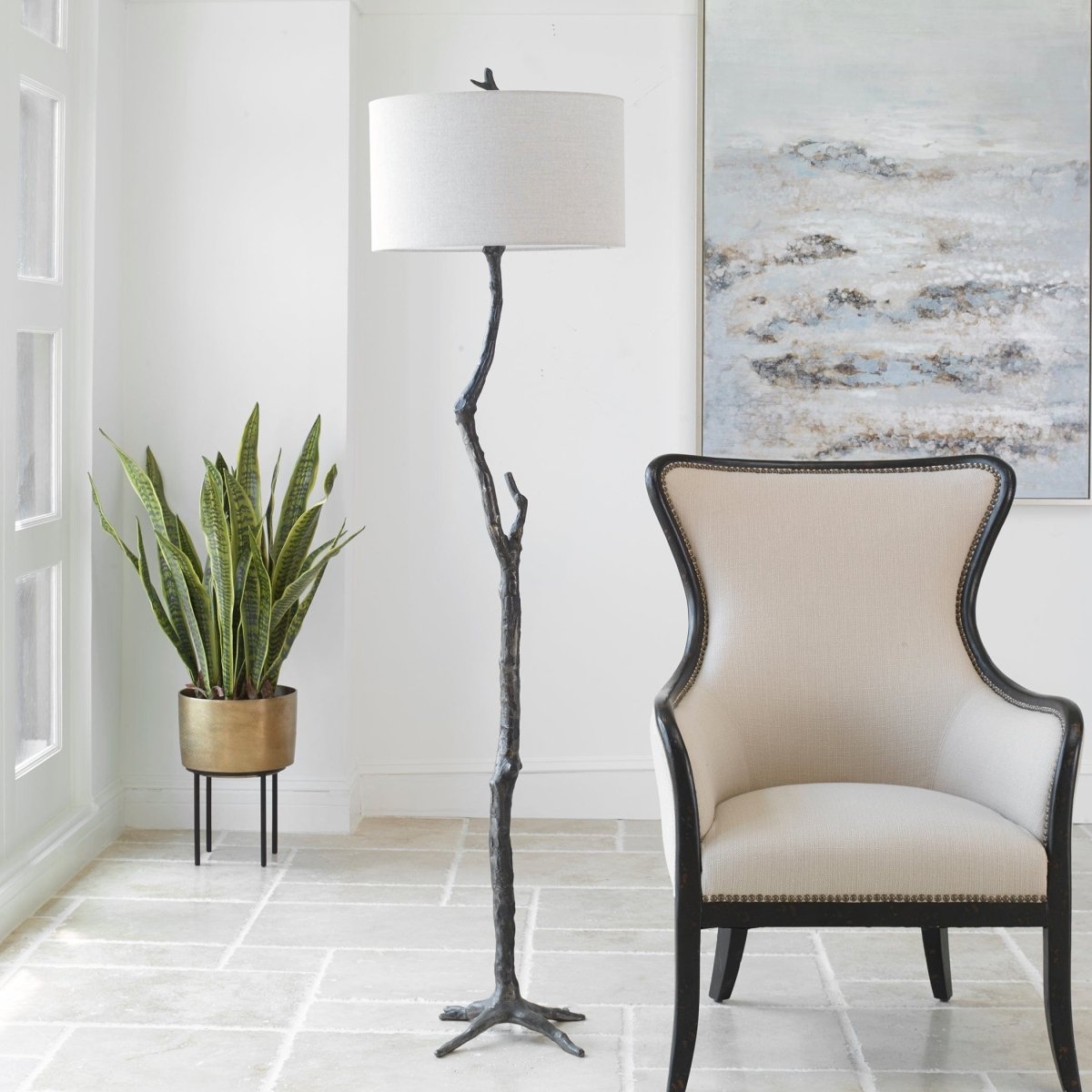 Spruce Rustic Floor Lamp - Uttermost - Floor Lamps by Modest Hut