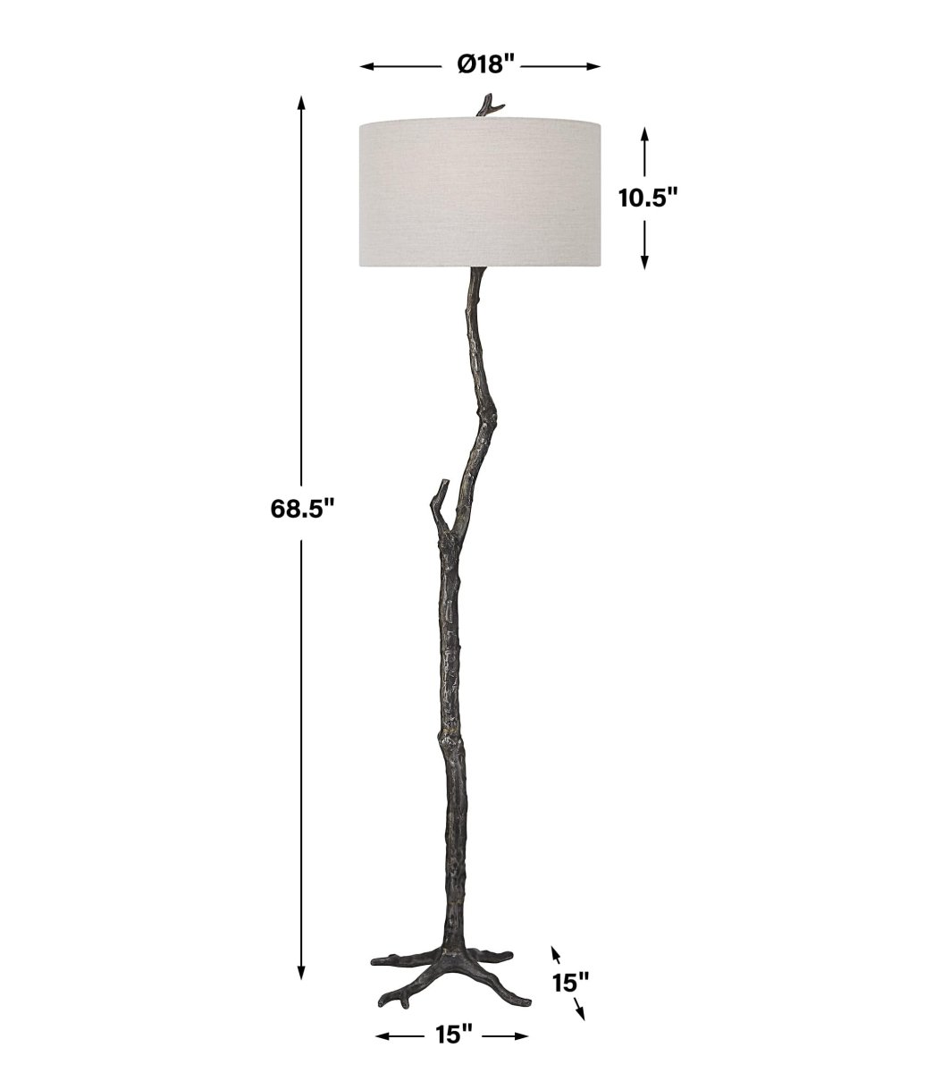 Spruce Rustic Floor Lamp - Uttermost - Floor Lamps by Modest Hut