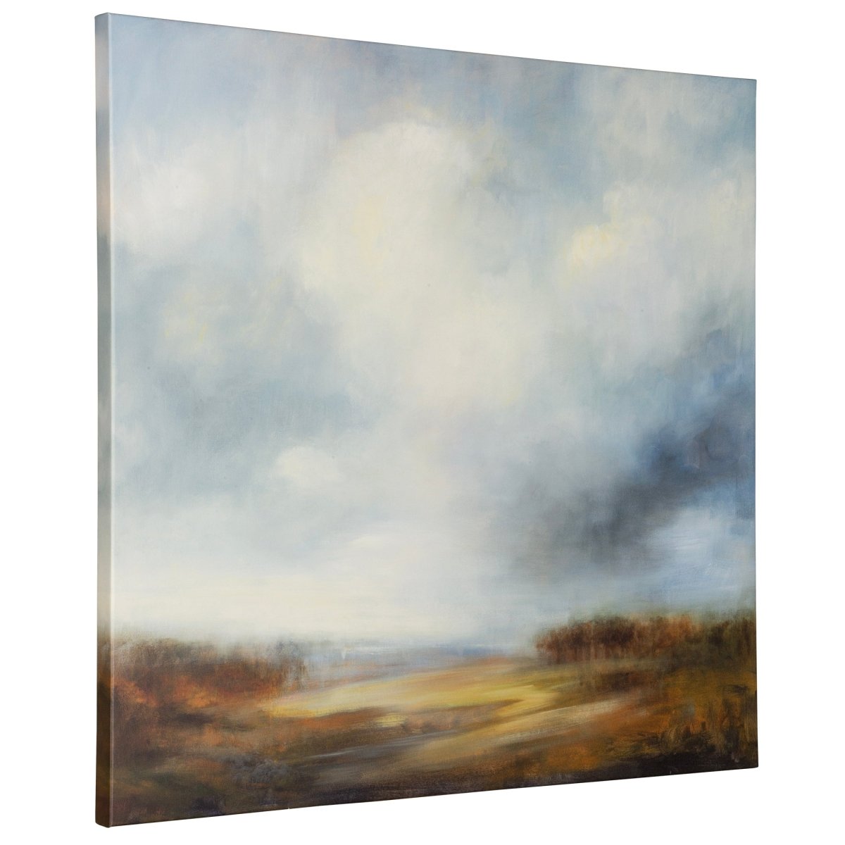 Abstract Landscape Giclee on Canvas with White Clouds - Uttermost - Framed Canvas by Modest Hut
