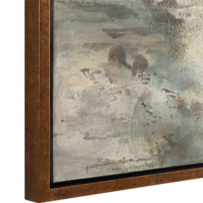Behind the Falls Abstract Canvas - Uttermost - Framed Canvas by Modest Hut