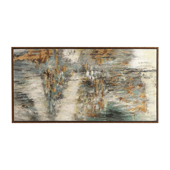 Behind the Falls Abstract Canvas - Uttermost - Framed Canvas by Modest Hut
