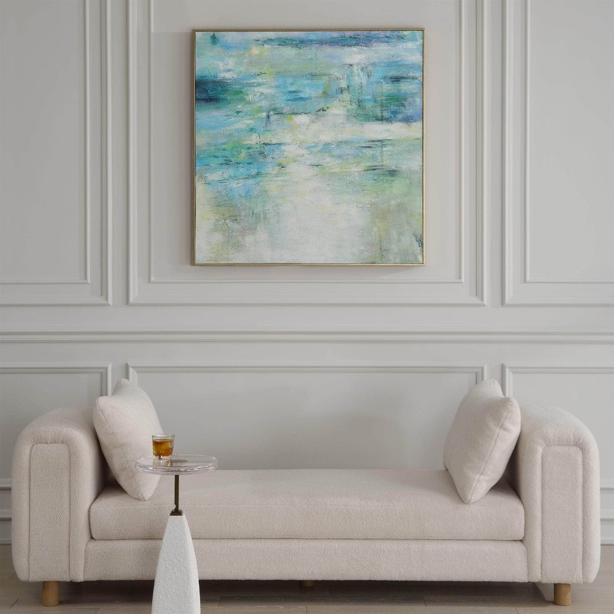 Blissful Hand Painted Canvas - Uttermost - Framed Canvas by Modest Hut