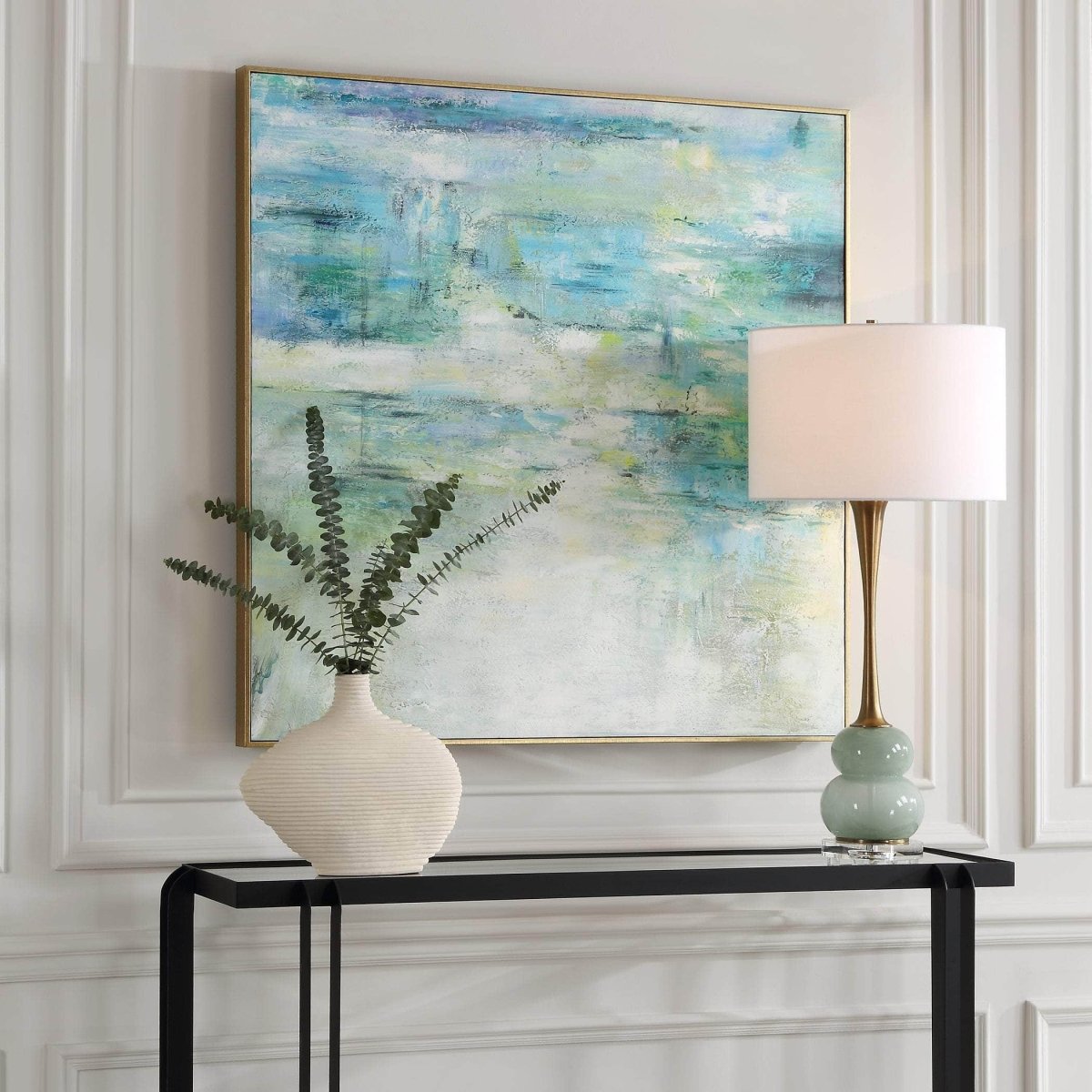 Blissful Hand Painted Canvas - Uttermost - Framed Canvas by Modest Hut