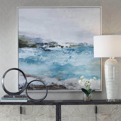 Blue Essence Coastal Framed Canvas - Uttermost - Framed Canvas by Modest Hut