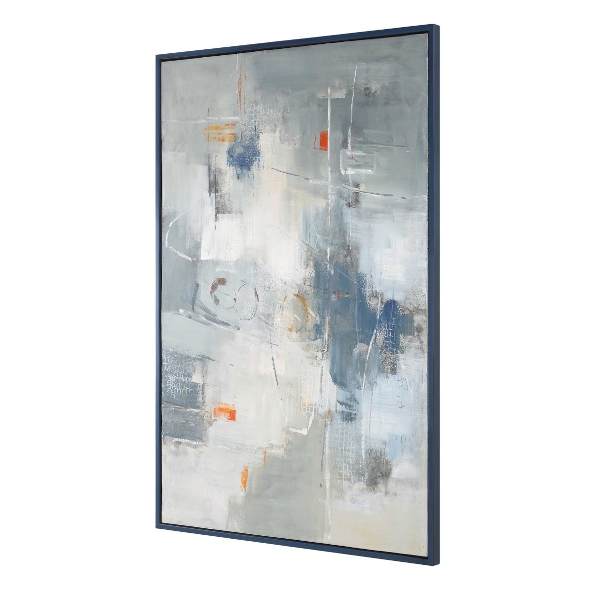 Blueprint Hand Painted Modern Art - Uttermost - Framed Canvas by Modest Hut