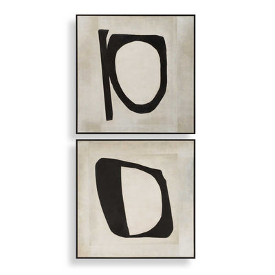 Characters Abstract Art Set/2 - Uttermost - Framed Canvas by Modest Hut