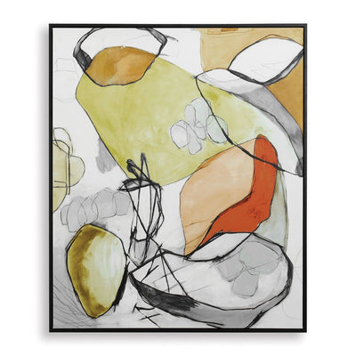 Charcoal Improvision Framed Canvas - Uttermost - Framed Canvas by Modest Hut