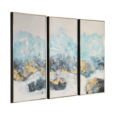 Crashing Hand Painted Canvases (S/3) - Uttermost - Framed Canvas by Modest Hut