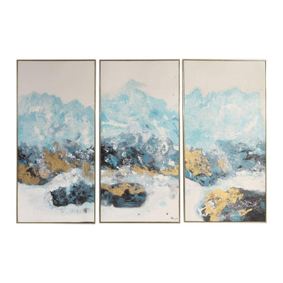 Crashing Hand Painted Canvases (S/3) - Uttermost - Framed Canvas by Modest Hut