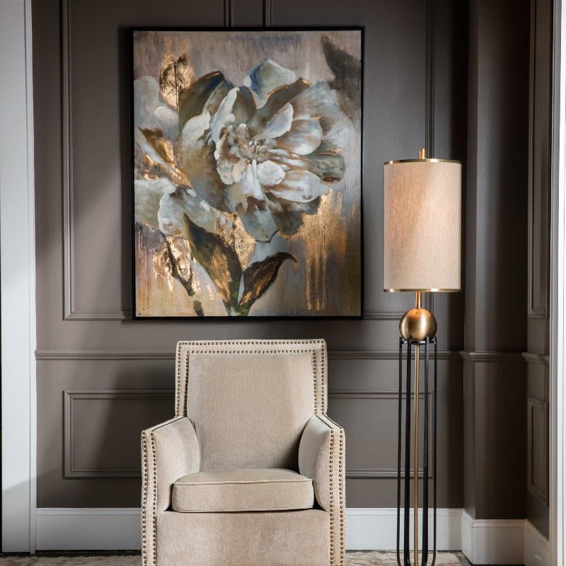 Dazzling Floral Art - Uttermost - Framed Canvas by Modest Hut