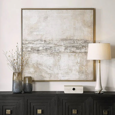 Desert Oasis Hand Painted Canvas - Uttermost - Framed Canvas by Modest Hut