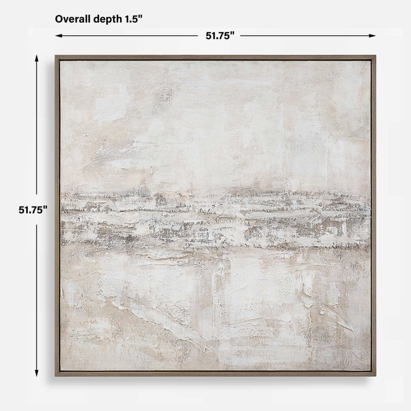 Desert Oasis Hand Painted Canvas by Uttermost dimensions diagram