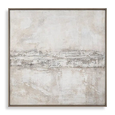 Desert Oasis Hand Painted Canvas - Uttermost - Framed Canvas by Modest Hut