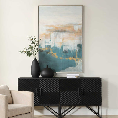 Eastside Abstract Coastal Art - Uttermost - Framed Canvas by Modest Hut