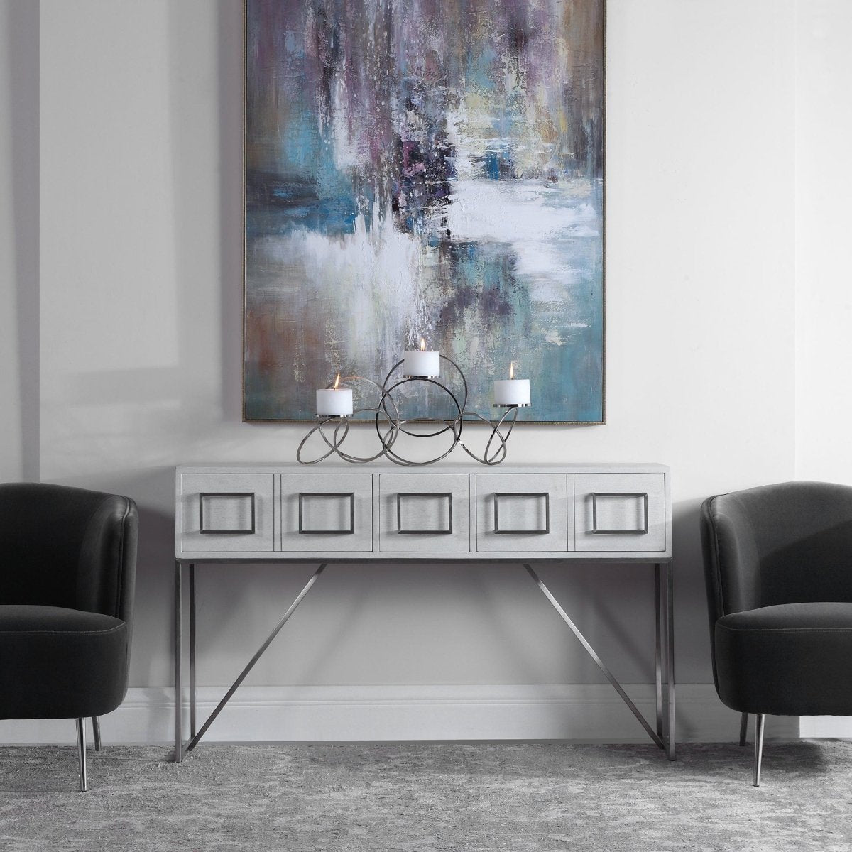 Elevation Abstract Art - Uttermost - Framed Canvas by Modest Hut