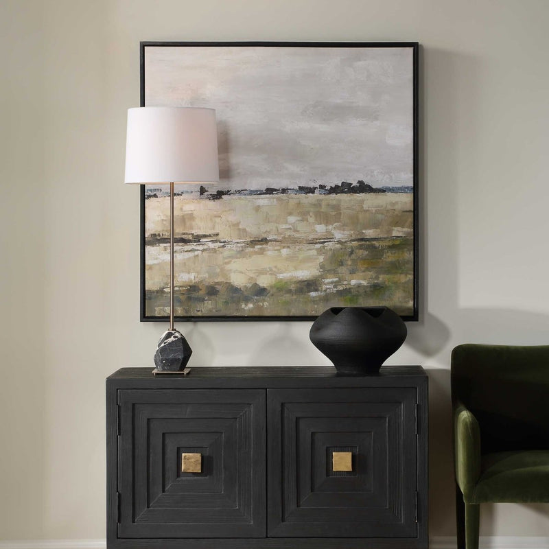 Fragment Hand Painted Landscape Art - Uttermost - Framed Canvas by Modest Hut