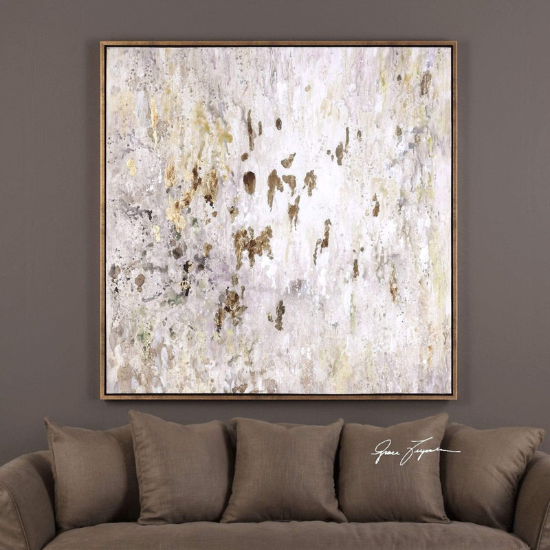 Golden Rain Hand Painted Canvas - Uttermost - Framed Canvas by Modest Hut