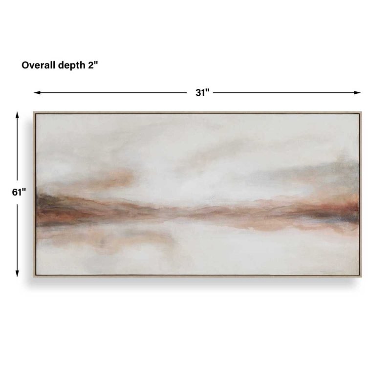 Dimension guide for the Haze in the Horizon hand painted canvas