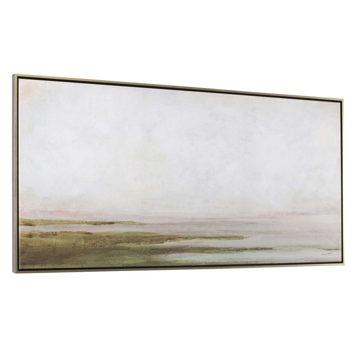 Hazy Lake Framed Landscape Art - Uttermost - Framed Canvas by Modest Hut