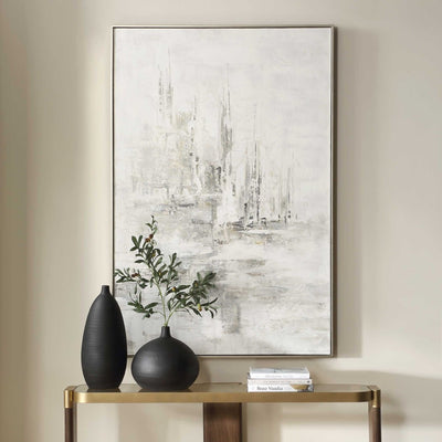 Hours In Silence Abstract Art - Uttermost - Framed Canvas by Modest Hut