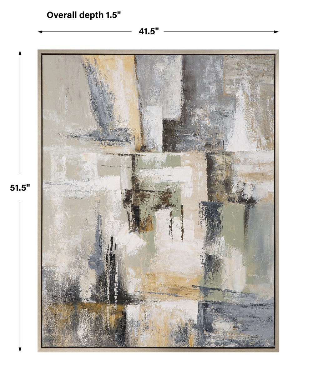 Intuition Hand Painted Abstract Art - Uttermost - Framed Canvas by Modest Hut