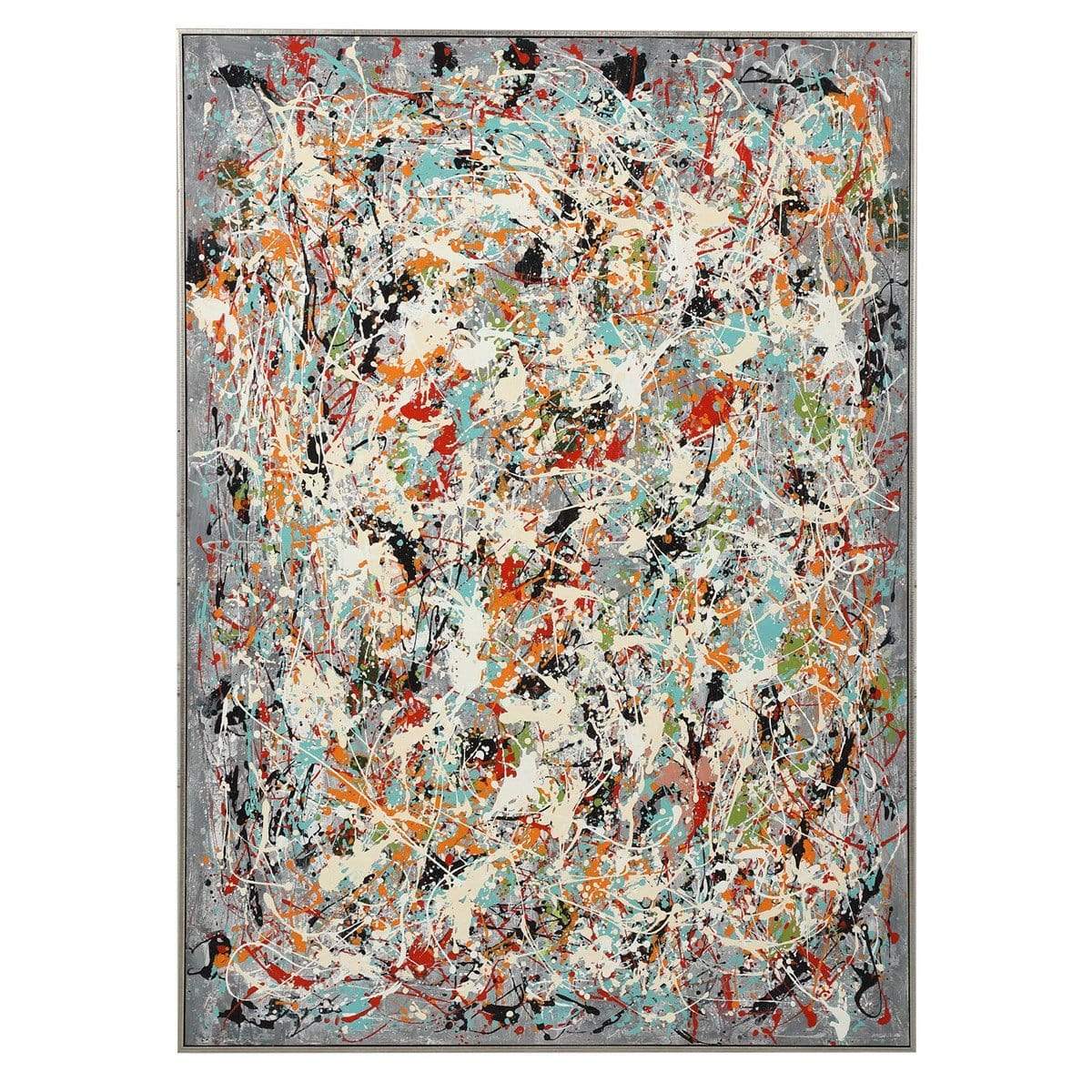 Jackson Pollock Style Canvas - Uttermost - Framed Canvas by Modest Hut