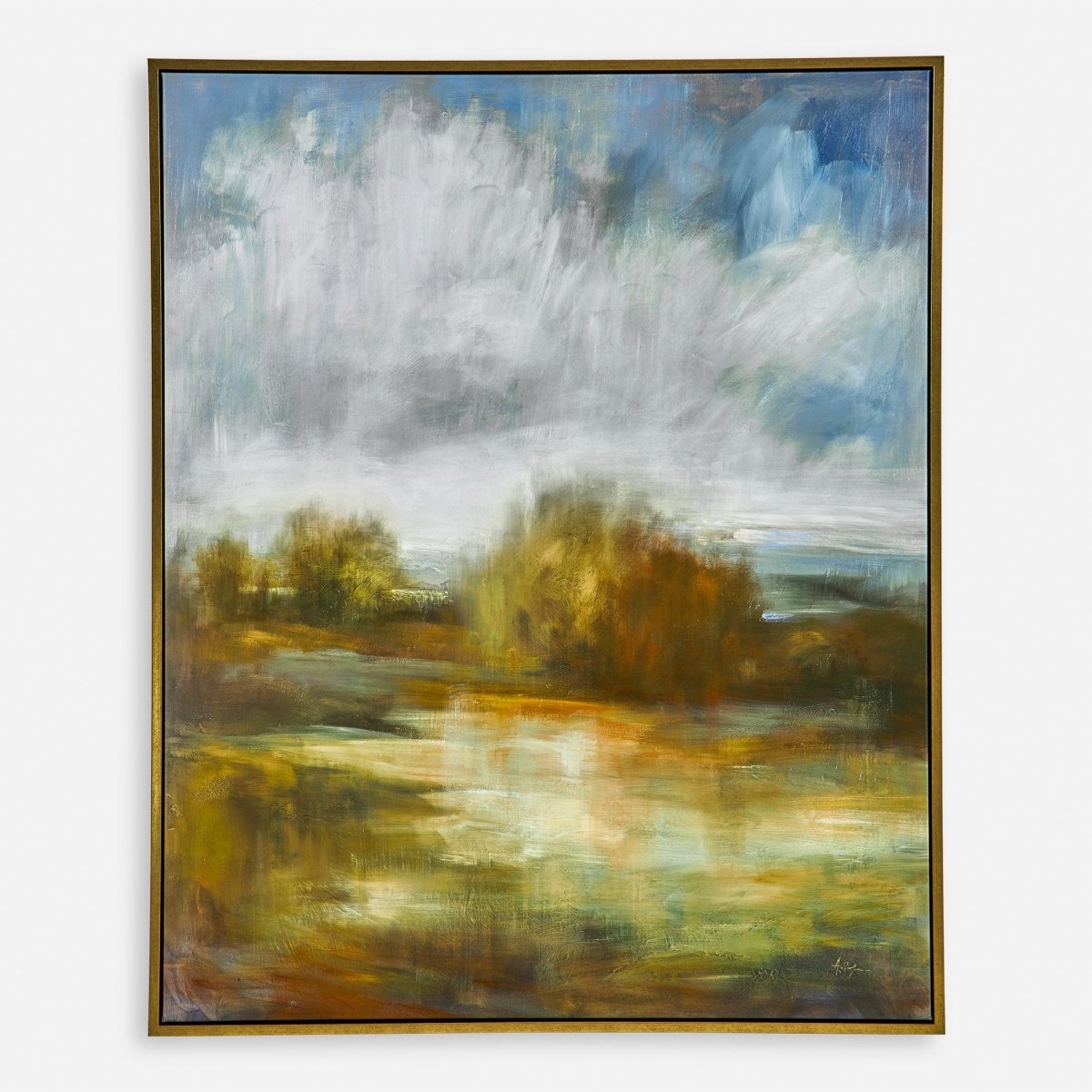 John's Field Framed Landscape Art - Uttermost - Framed Canvas by Modest Hut