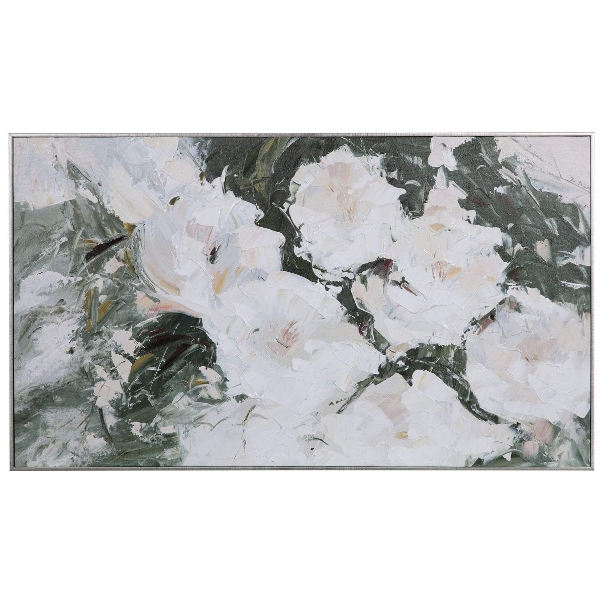 Magnolien Hand Painted Wall Art - Uttermost - Framed Canvas by Modest Hut