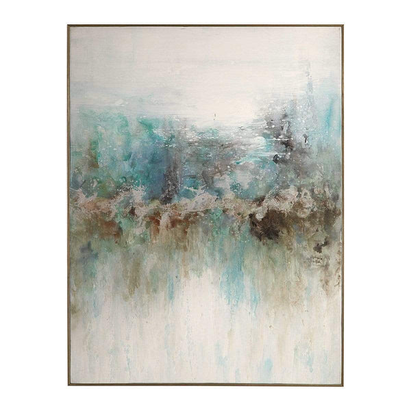 Mountain Top Hand Painted Wall Art - Uttermost - Framed Canvas by Modest Hut