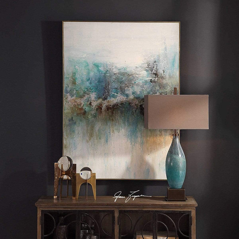 Mountain Top Hand Painted Wall Art - Uttermost - Framed Canvas by Modest Hut