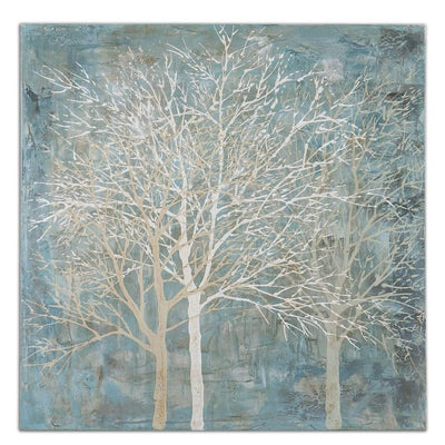 Muted Tree Hand Painted Canvas - Uttermost - Framed Canvas by Modest Hut