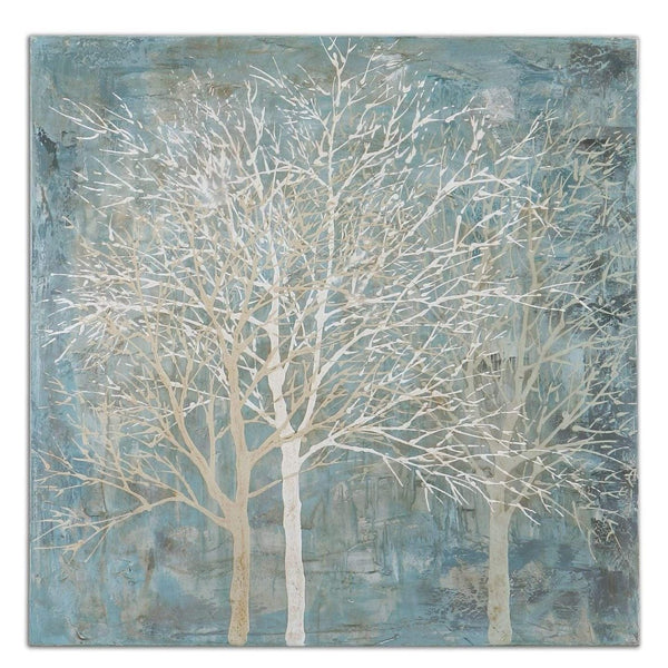 Muted Tree Hand Painted Canvas - Uttermost - Framed Canvas by Modest Hut