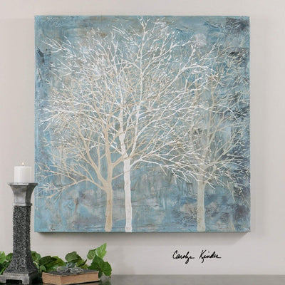 Muted Tree Hand Painted Canvas - Uttermost - Framed Canvas by Modest Hut