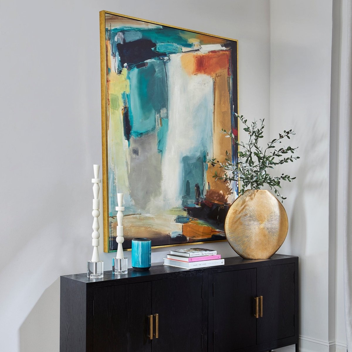 Painters High Revisited Framed Abstract Art - Uttermost - Framed Canvas by Modest Hut