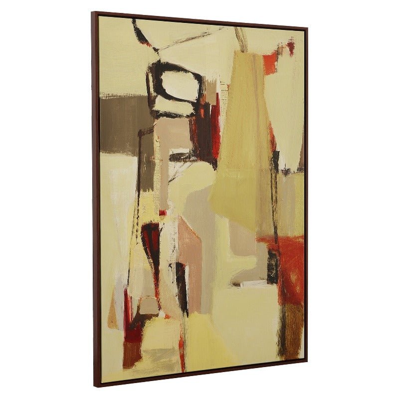 Peaches Framed Canvas Abstract Art - Uttermost - Framed Canvas by Modest Hut