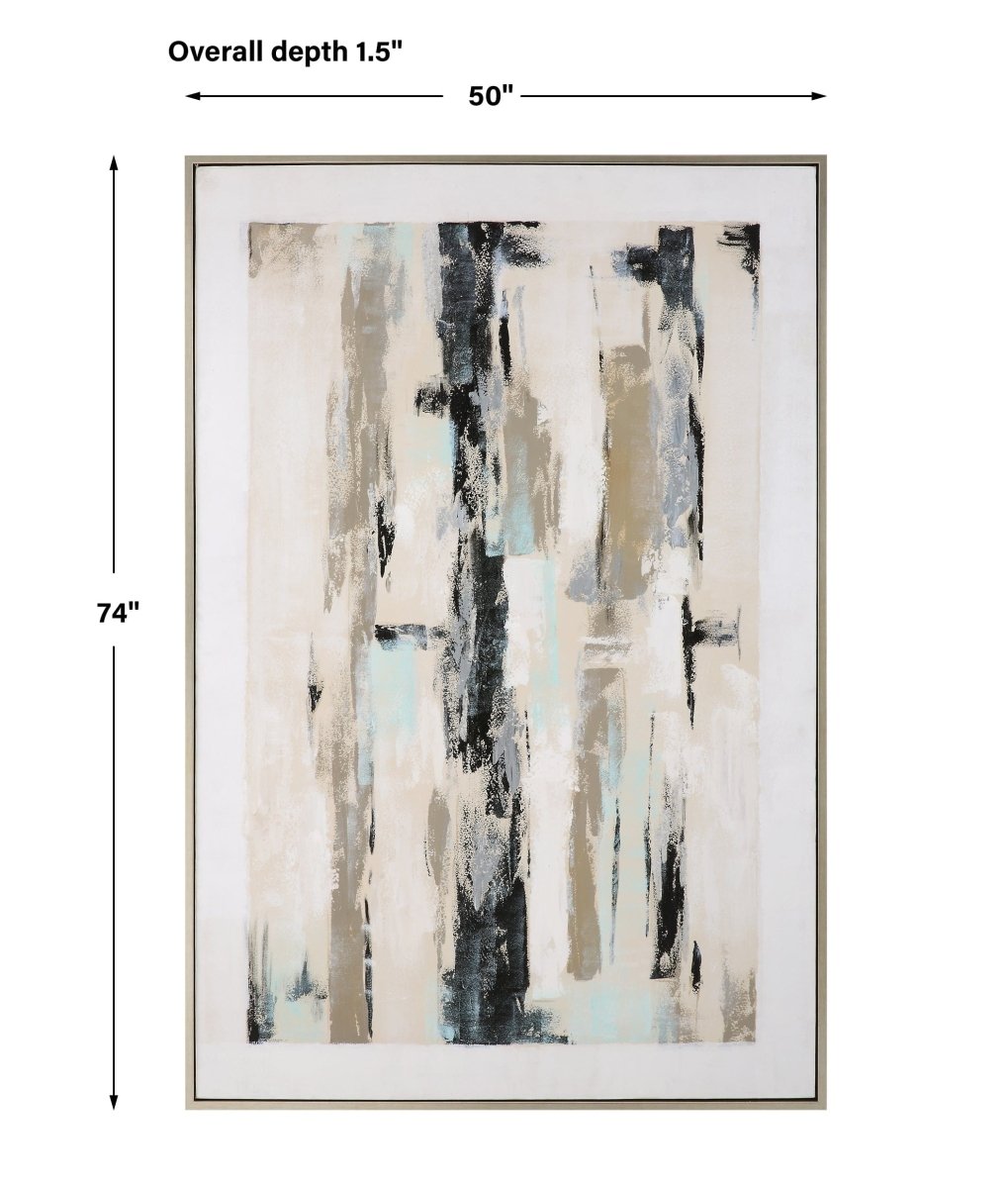 Placidity Hand Painted Abstract Art - Uttermost - Framed Canvas by Modest Hut