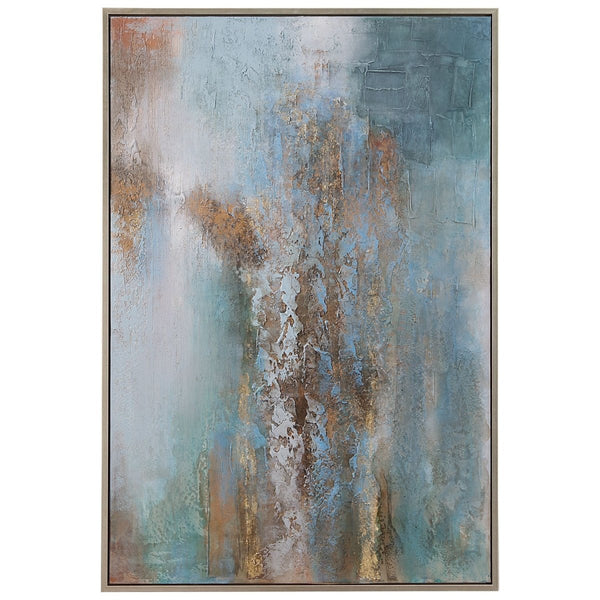 Rendezvous Hand Painted Abstract Canvas - Uttermost - Framed Canvas by Modest Hut