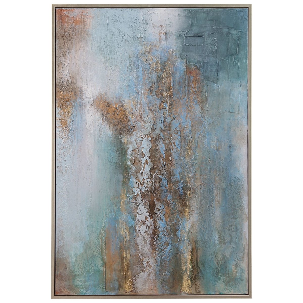 Rendezvous Hand Painted Abstract Canvas - Uttermost - Framed Canvas by Modest Hut