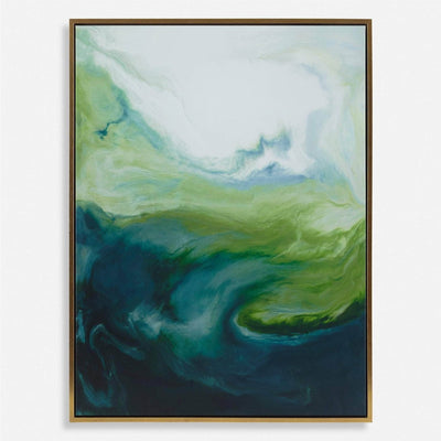 Serene Green Framed Canvas - Uttermost - Framed Canvas by Modest Hut