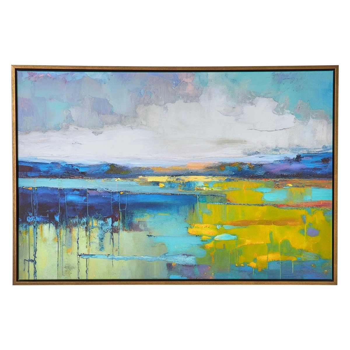 Sunset Over Calm Water Solid Wooden Framed Canvas - Uttermost - Framed Canvas by Modest Hut