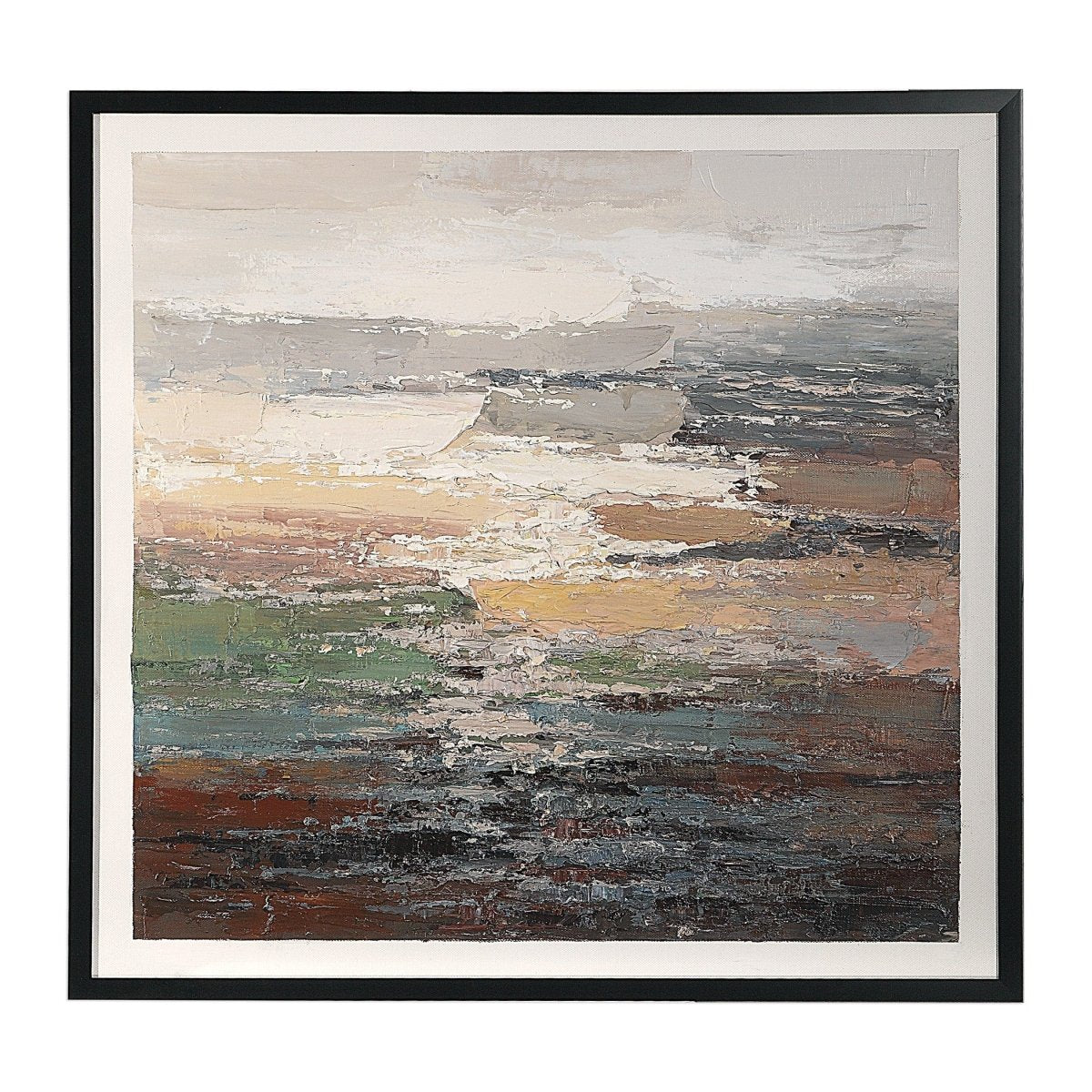 Tides Abstract Art - Uttermost - Framed Canvas by Modest Hut