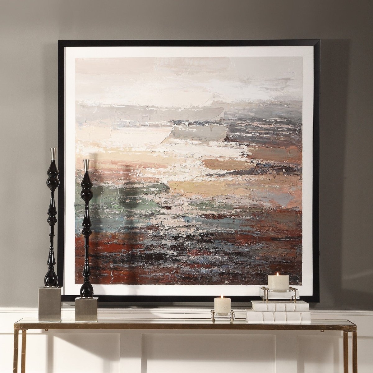 Tides Abstract Art - Uttermost - Framed Canvas by Modest Hut