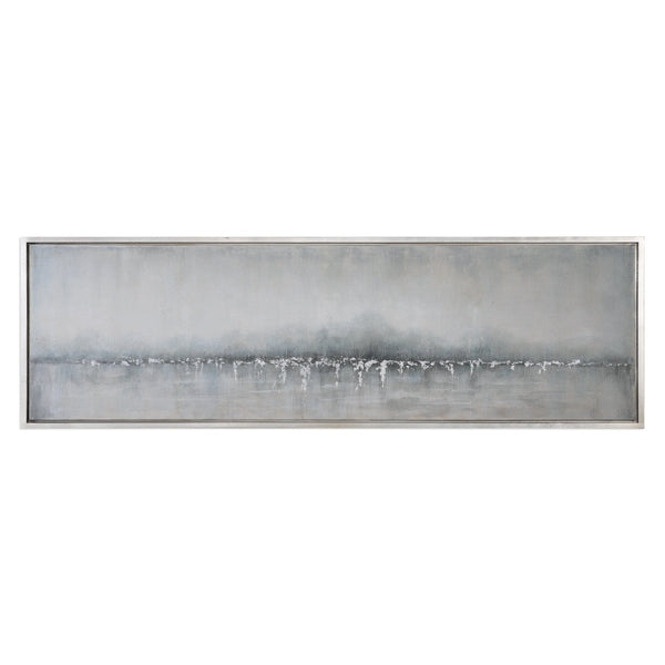 Tides Edge Abstract Art - Uttermost - Framed Canvas by Modest Hut