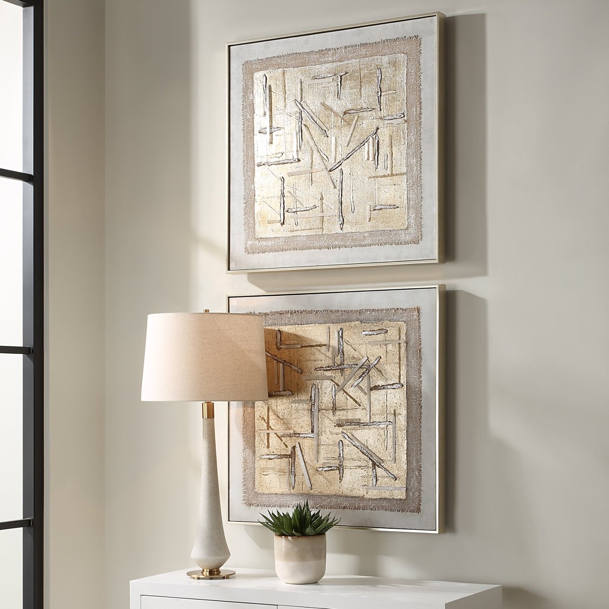 Unpredictable Hand Painted Canvases Set/2 - Uttermost - Framed Canvas by Modest Hut