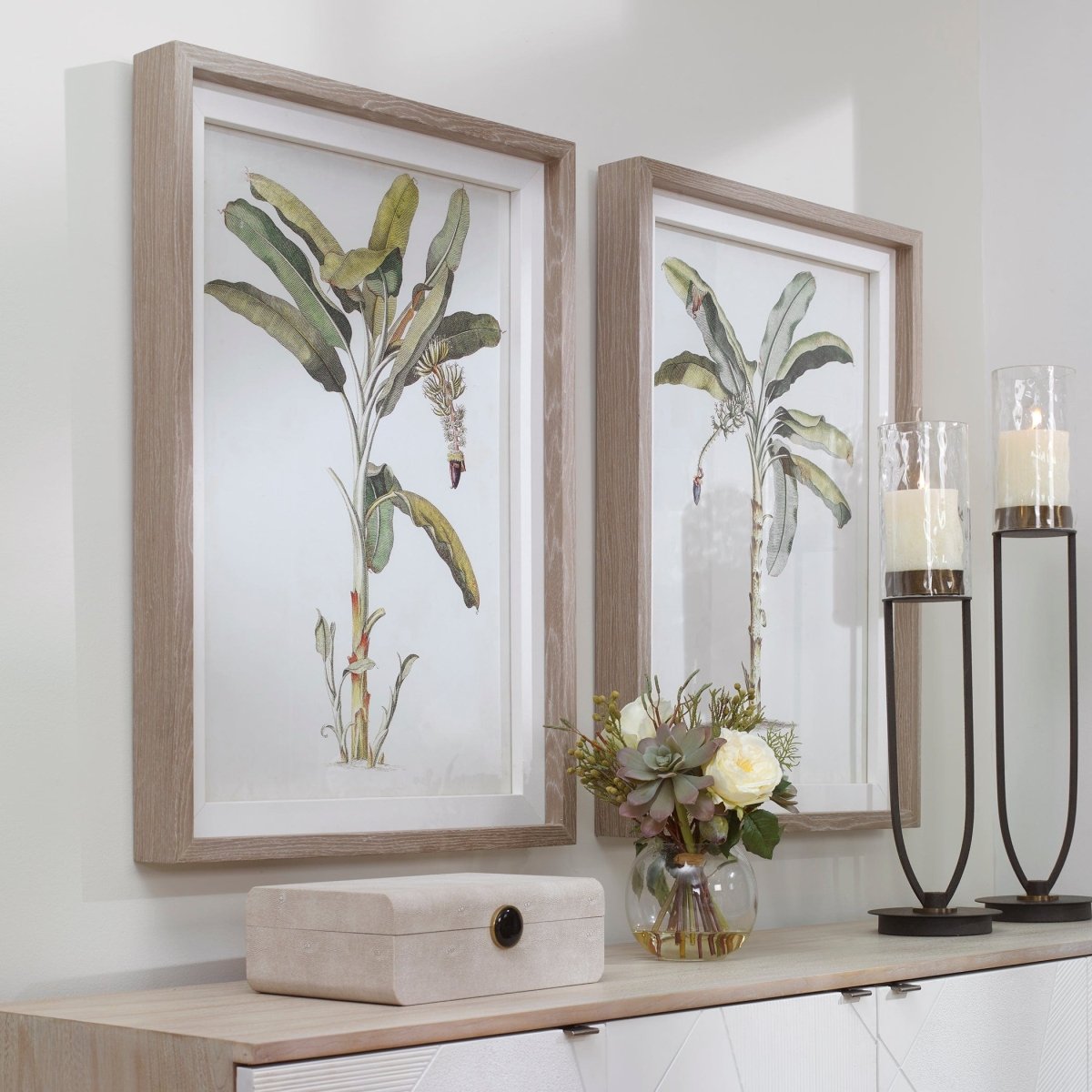 Banana Palm Framed Prints, Set/2 - Uttermost - Framed Prints by Modest Hut