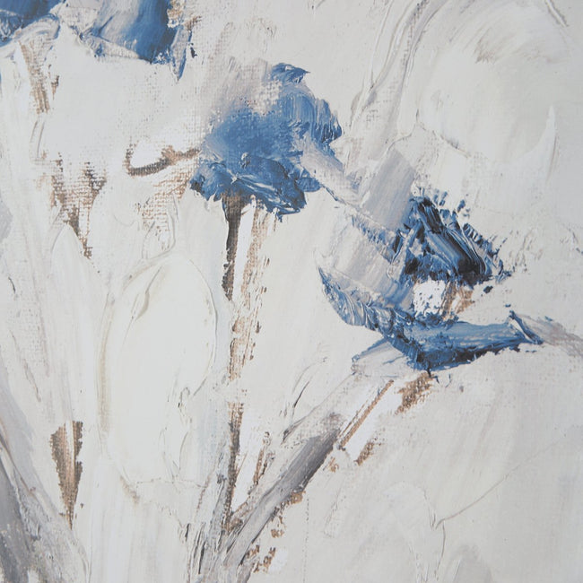 Blue Flowers In Vase Framed Print - Uttermost - Framed Prints by Modest Hut